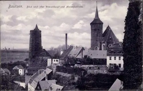 Ak Bautzen in der Lausitz, alte Wasserkunst, Michaeliskirche