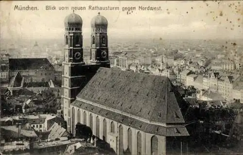 Ak München, Blick vom neuen Rathaus, Nordwest