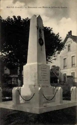 Ak Maule Yvelines, Monument aux Morts de la Grande Guerre