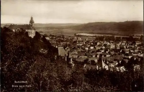 Ak Rudolstadt in Thüringen, Panorama, Blick vom Hain