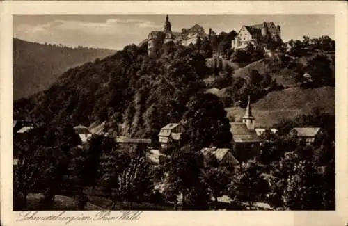 Ak Schwarzburg Thüringer Wald, Teilansicht, Schloss