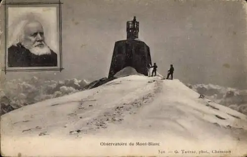 Ak Chamonix Mont Blanc Haute Savoie, Observatoire, Winter, Portrait