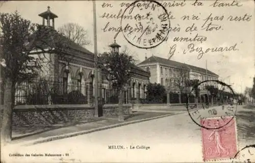 Ak Melun Seine et Marne, College