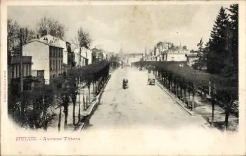 Ak Melun Seine et Marne, Avenue Thiers