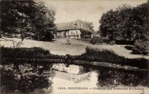 Ak Mouchard Jura, Chateau des Varaches, Teich