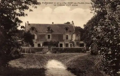 Ak Pussigny Indre et Loire, Schloss