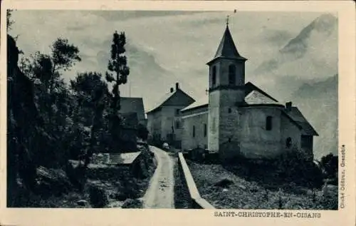 Ak Saint Christophe en Oisans Isère, Kirche