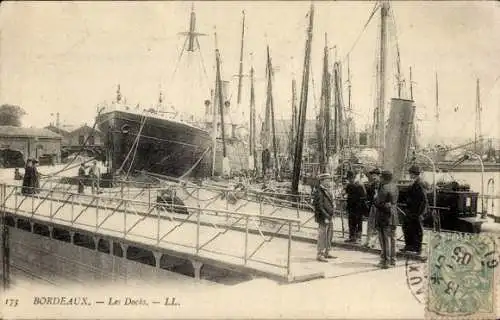 Ak Bordeaux Gironde, Docks