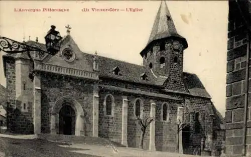 Ak Vic sur Cère Cantal, Kirche