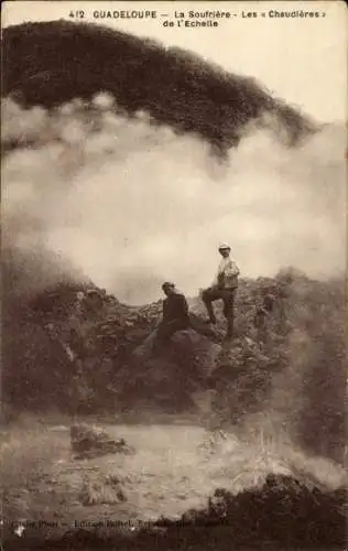 Ak Guadeloupe, La Soufrière, Les Chaudières de l’Echelle