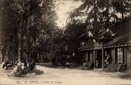 Ak Vittel Lothringen Vosges, Allee du Tennis