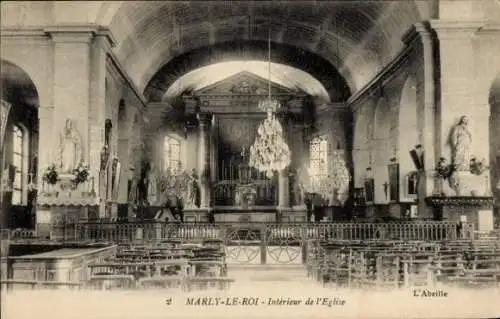 Ak Marly le Roi Yvelines, Kirche, Innenansicht