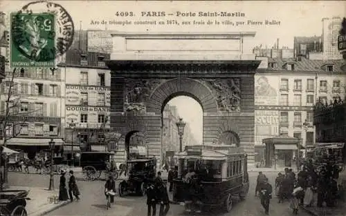 Ak Paris X, Porte Saint Martin