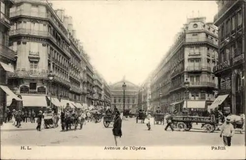 Ak Paris IX, Avenue de l'Opera