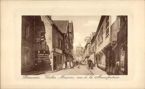 Ak Beauvais Oise, vieilles Maisons, vue de la Manufacture