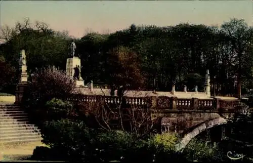 Ak Metz-Moselle, Les Promenades de Esplanade, Denkmal