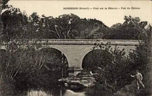 Ak Boisseron, Pont sur la Benovie, Parc du Chateau