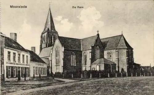 Ak Moorslede Westflandern, De Kerk, Kirche, Außenansicht