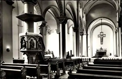 Ak Höxter an der Weser, Nikolaikirche, Innenansicht