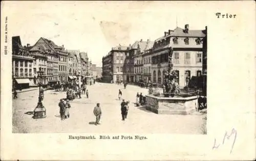 Ak Trier an der Mosel, Hauptmarkt, Porta Nigra