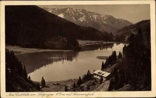 Ak Spitzingsee Schliersee in Oberbayern, Neue Gaststätte