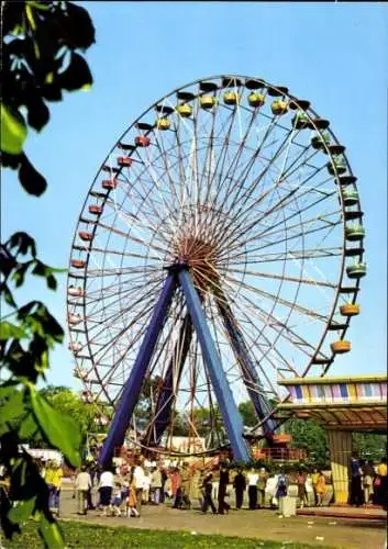 Ak Berlin Treptow, Kulturpark Berlin, Riesenrad, Besucher