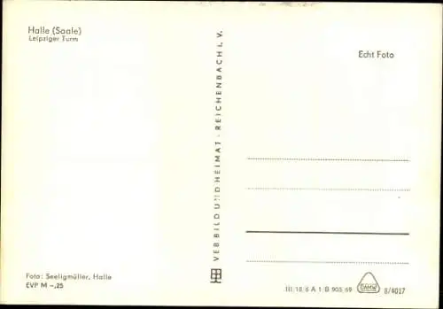 Ak Halle an der Saale, Leipziger Turm