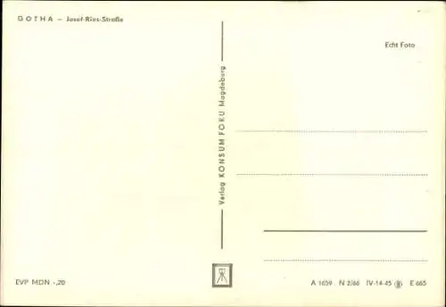 Ak Gotha in Thüringen, Josef-Ries-Straße