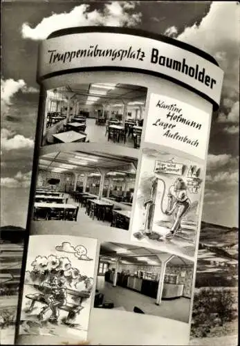 Ak Baumholder Rheinland Pfalz, Lager Aulenbach, Kantine Hofmann, Inneres, Soldatenhumor