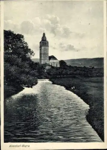 Ak Allendorf an der Werra Hessen, Teilansicht, Turm