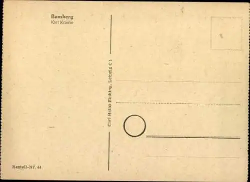 Künstler Ak Bamberg in Oberfranken, Teilansicht, Brücke, Bild von Karl Kranke