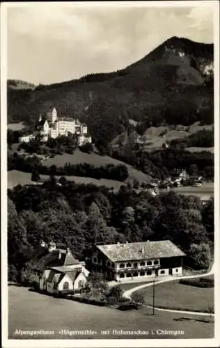 Ak Hohenaschau Aschau im Chiemgau Oberbayern, Alpengasthaus Högermühle