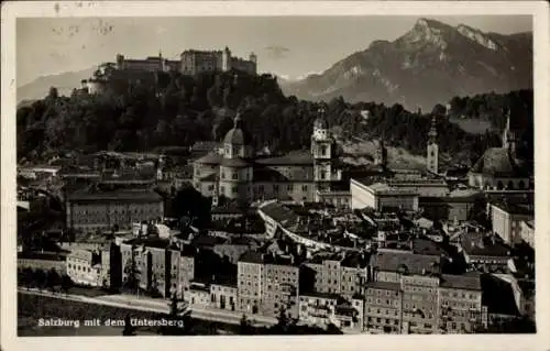 Ak Salzburg in Österreich, Gesamtansicht, Untersberg