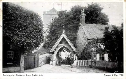 Ak Dorchester on Thames England, Kirche, Lich Gate