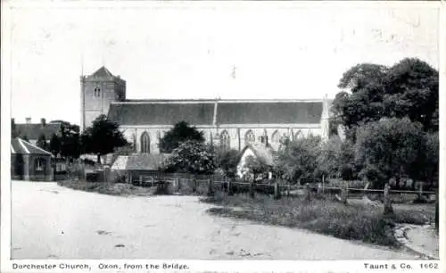 Ak Dorchester on Thames England, Kirche, Oxon, Brücke