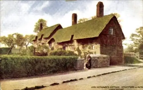 Künstler Ak Stratford upon Avon Warwickshire England, Anne Hathaways Cottage