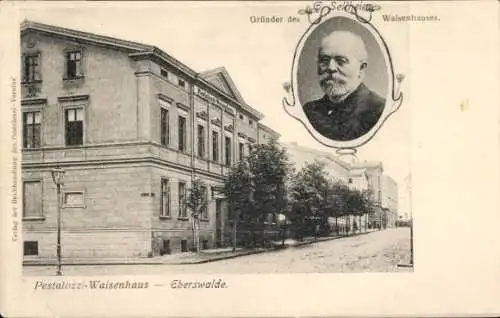 Ak Eberswalde, Pestalozzi-Waisenhaus, Gründer G. Sellheim, Portrait