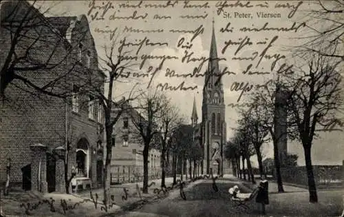 Ak Viersen in Nordrhein Westfalen, St. Peter, Kinderwagen