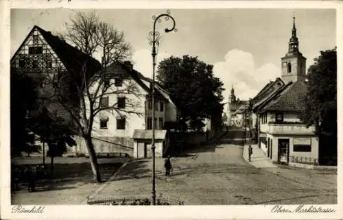 Ak Römhild in Thüringen, Obere Marktstraße