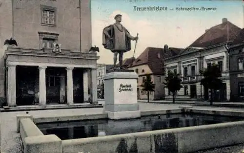 Ak Treuenbrietzen in Brandenburg, Hohenzollern Brunnen