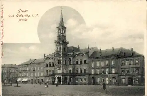 Ak Oelsnitz im Vogtland, Markt