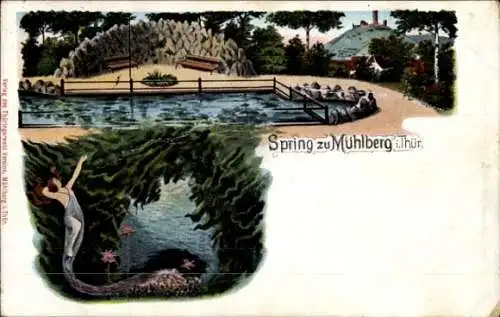 Litho Mühlberg an der Elbe, Spring