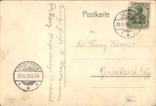 Ak Jena in Thüringen, Fuchsturm, Gaststätte, Panorama vom Ort