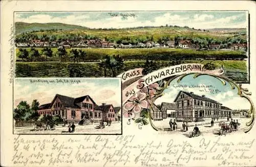 Litho Schwarzenbrunn Sachsenbrunn Eisfeld in Thüringen, Handlung, Gasthof zum Lindenbaum