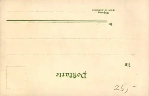 Litho Mark Ottendorf Bennewitz Sachsen, Gasthaus Waldschänke