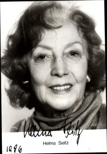 Ak Schauspielerin Helma Seitz, Portrait, Autogramm