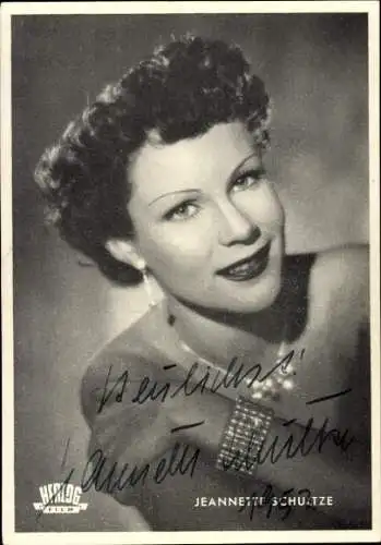 Ak Schauspielerin Jeannette Schultze, Portrait, Autogramm