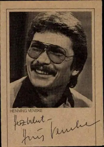 Ak Schauspieler Henning Venske, Portrait, Autogramm