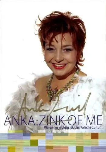 Ak Schauspielerin und Comedian Anka Zink, Portrait, Autogramm