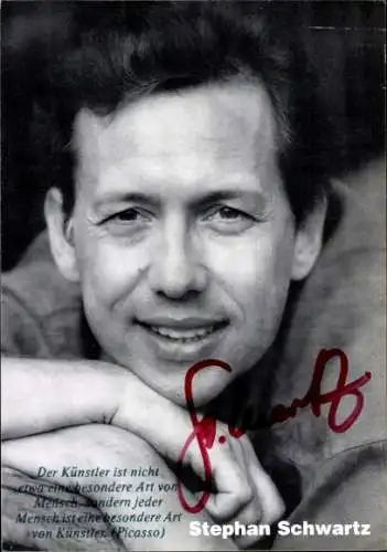 Ak Schauspieler Stephan Schwartz, Portrait, Autogramm